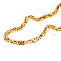 Collana bizantina in acciaio inossidabile 316L dorato con maglie intrecciate fitte - Collana Oro Completo 5M