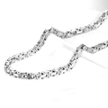 Collana a catena bizantina in acciaio inossidabile 316L con finitura argento lucido - Collana Color Acciaio 5M