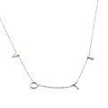 Collier en argent sterling avec pendentifs lettres VOTE minimalistes pour femmes - Argent Sterling S925 Complet / Platine