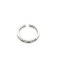 S925 sterling silver minimalist geometric rhombus open ring with hammered texture - Full S925 Sterling Silver / White Gold