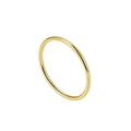 Minimalist S925 sterling silver ring with polished golden finish shown on white background - 4# / Gold