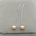 Eleganti orecchini nappa in argento S925 con perle naturali rosa d'acqua dolce - Argento Sterling S925 Completo / Rosa
