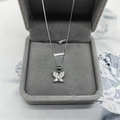 Collana con pendente a farfalla in argento S925 scintillante in una confezione regalo elegante - Argento Sterling 925 Completo / Ciondolo con Catena a Scatola 40+5cm