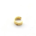 Detailed macro view of S925 sterling silver stamp on the inner band of the gold ear cuff - Gold-Single Piece