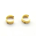 Minimalist S925 sterling silver ear cuffs with irregular hammered texture in gold finish - Gold - Pair