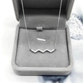 Elegante collana battito cardiaco in argento sterling S925 con cristalli e astuccio - Color Argento (XL158) / Oro Bianco