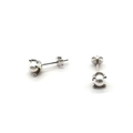 Elegante S925 sterling zilveren mini pareloorknopjes met een kroon-vierklauwzetting - Volledig 925 Sterling Zilver / Witgoud