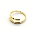 Minimalistischer S925 Sterlingsilber Gold Spirale offener Ring für Damen mit Doppel-Design - US 8 / Offenes Spiraldesign / Gold