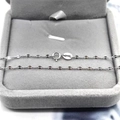 Minimalist S925 sterling silver lip link chain necklace with high polish finish and spring clasp - 45cm / White Gold