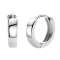 Minimalistische S925 sterling zilveren huggie oorbellen met een gepolijste afwerking - Binnendiameter 8mm / Zilver