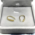 Orecchini a gancio a forma di U in argento S925 placcato oro con finitura lucida - Argento Sterling 925 Completo / Oro