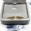 Orecchini a cerchio a goccia in argento S925 dorato con pavé di zirconi cubici - Argento Sterling 925 Completo / Oro