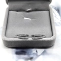 Orecchini a cerchio a U in argento sterling S925 con scintillanti zirconi cubici bianchi - Argento Sterling 925 Completo / Oro Bianco
