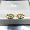 Elegante gouden S925 sterling zilveren oorringen bezet met marquise geslepen zirkonia - Volledig 925 Sterling Zilver / Goud