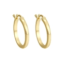 Detail von goldenen S925 Creolen aus Sterlingsilber mit eingeprägtem Feingehalt - Vollständiges 925 Sterling Silber / Gold