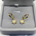 Eleganti orecchini a stella in argento S925 e opale con finitura in oro 18K donna - Argento Sterling 925 Completo / Oro