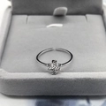 S925 sterling silver open cross ring with shimmering pavé cubic zirconia setting - Adjustable Open / White Gold