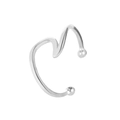 Minimalistischer unregelmäßiger Wellenring aus 925er Sterlingsilber mit Politur - Einstellbar Offen / Weißgold