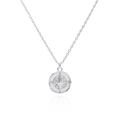 Collana con ciondolo a bussola stella polare in argento S925 stile punk francese - Oro Bianco
