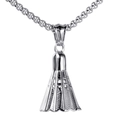 Collana con ciondolo a volano in argento lucido in acciaio inox per sportivi - Colore Acciaio (Solo Pendente)