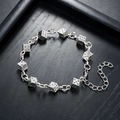Bracciale punk vintage con dadi incisi a croce e finitura in argento antico - Bracciale Elemento Dado (S818-A) / 17+5cm