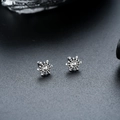 Orecchini a perno a stella vintage in acciaio inossidabile argento per uomo e donna - Argento Antico