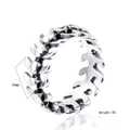 Anello vintage in acciaio inossidabile con design a scheletro, larghezza 10mm e peso 5g - US 7 / Color Acciaio