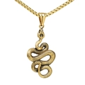 Colgante de serpiente vintage dorado con detalles de escamas y cadena de caja - Colgante Solo (Sin Cadena) / Dorado