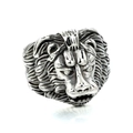 Anello da uomo con testa di tigre in acciaio inossidabile dallo stile punk retrò - US 7 / Color Acciaio