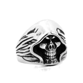Anello teschio cupo mietitore punk gotico in acciaio inossidabile argento vintage - US 8 / Color Acciaio