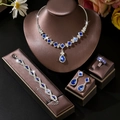 4-Piece Set (Necklace/Bracelet/Ring/Earrings) Blue