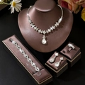 4-Piece Set (Necklace/Bracelet/Ring/Earrings) White