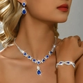 3-Piece Set (Necklace/Bracelet/Earrings) Royal Blue
