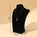 30cm black velvet mannequin bust jewelry display stand for necklaces and pendants - 29cm Height / Black Velvet