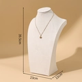 Necklace bust display stand in beige fabric with size dimensions 39.5x23x12cm - 40cm Height / Beige Velvet