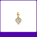 Pendentif cœur doré avec zircons clairs et gravure 'There is no one like you' - Style de Lettrage de Cœur Doré (2)