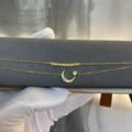 Elegant gold double-layered bracelet with crescent moon and star zircon pendants - Gold