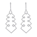 Orecchini pendenti a forma di albero di Natale in argento S925 con zirconi scintillanti - Argento 925 / Argento
