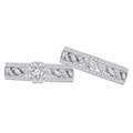 Luxe S925 sterling zilveren ringenset met diamanten en marquise-vormige details - US 6 / Zilver