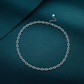 Collana a catena cubana in argento con micro-diamanti pavé per uomo e donna - Argento 925 / Oro Bianco