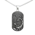 Collier vintage Scorpion en acier inoxydable avec design de scorpion en relief - Pendentif Scorpion