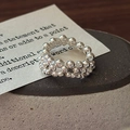 Minimalist S925 sterling silver multi-layer beaded ring with gradient sphere design - Adjustable Open / Interwoven Beaded Style (13JZ43)