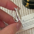 S925 Sterling Silber Fisch Ring mit Zirkonia Auge im minimalistischen Korea Stil - Einstellbar Offen / Fisch Stil (JZB198)
