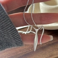 Minimalist S925 silver necklace featuring a sleek streamlined bottle pendant for women - Matte Streamlined Pendant Style (XLV185) / 925 Silver