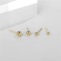 Orecchini a lobo minimalisti in argento S925 di varie dimensioni con placcatura in oro 14K - Tonalità Oro (18ES12) / 3mm