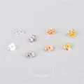 S925 sterling silver butterfly and flower earring backs in silver gold and rose gold - Butterfly Style / Butterfly Gold Style (30ES32)