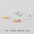 S925 Sterling Silver earring backs in gold, rose gold, white gold, and silver finishes - Bullet Style / Bullet Gold Style (30ES33)
