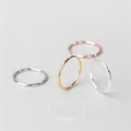 Stackable minimalist 925 sterling silver rings in gold, silver, and rose gold finishes - US 5 / 1.0 Thin Ring Silver Style