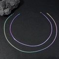 Macro detail of rainbow plated curb and snake chains with vibrant gradient finish - Curb and Snake Chain Set / Multicolor 3