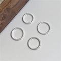 Minimalist S925 sterling silver stackable ring set with polished and matte textured finishes - US 10 / Ancient Matte Silver